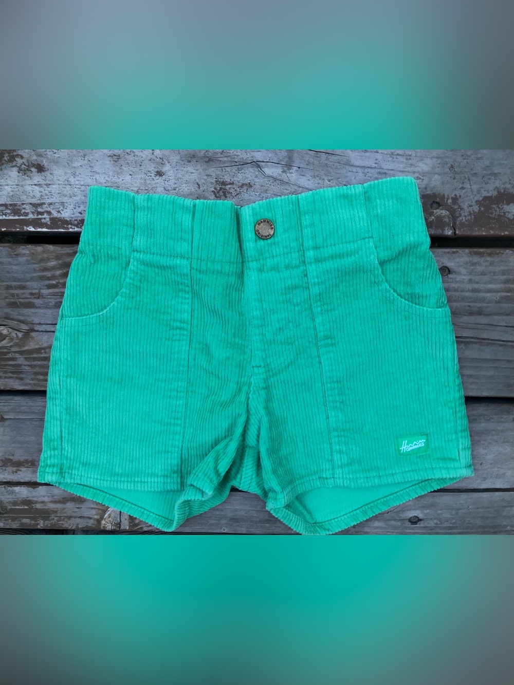 NWOT Hammies Kids Retro Corduroy Shorts, size 24, green